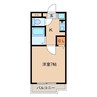 ベルクラント高田 1Kの間取り