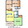 メイデンヘアー・Ａ 3LDKの間取り
