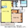 セジュール中越 1LDKの間取り