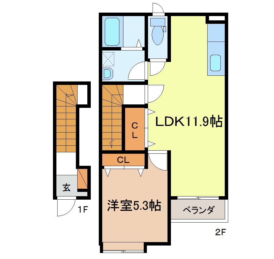 間取り図 スレーヌハイツすそばな