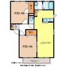 フェリシアーノＡ棟 2LDKの間取り