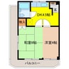 シンハイツ嶺雲 1DKの間取り