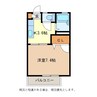 ベルメゾン南俣 1Kの間取り
