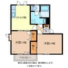 ディアスヤマーニ　B 2DKの間取り