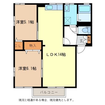 間取図 ハイム押鐘Ｂ棟