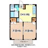 エステートヤマダ　Ｂ 2DKの間取り
