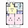 パストラル２１ 2DKの間取り