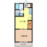 プレッセ裾花 1DKの間取り