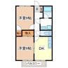 長野電鉄長野線/市役所前駅 徒歩37分 1階 築28年 2DKの間取り