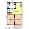 コーポラスファイン 2DKの間取り
