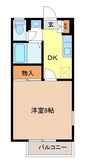 エレガントタウン上松Ａ棟 1Kの間取り