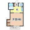 コーポマツミＢ棟 1Kの間取り