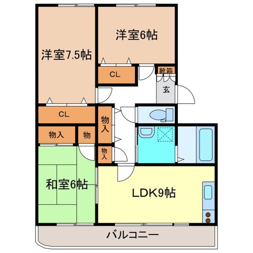 間取図 ガーデンテラス大日方Ｂ