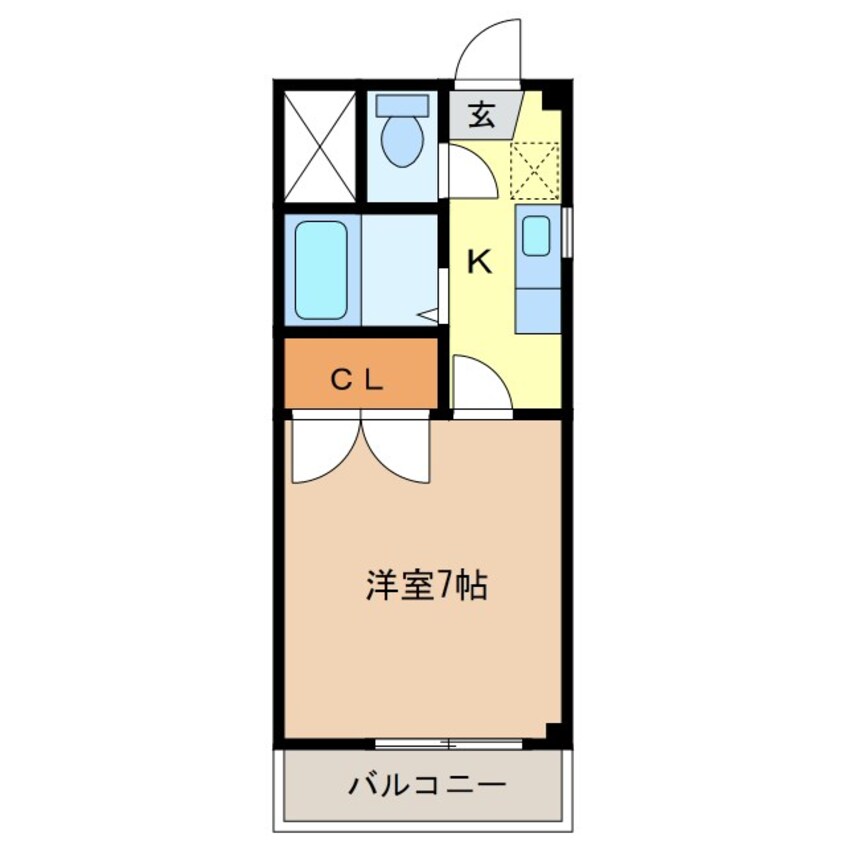間取図 長野電鉄長野線/権堂駅 徒歩6分 3階 築35年