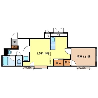 間取図 リブイン七瀬