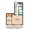 ラ メゾン ドュ ブラン 2Kの間取り
