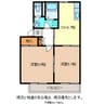 フレグランスＴ・Ｍ　Ｗ棟 2DKの間取り