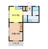 信越本線/長野駅 徒歩12分 2階 築29年 1DKの間取り