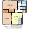 ヴィラ岡村　西館 2DKの間取り