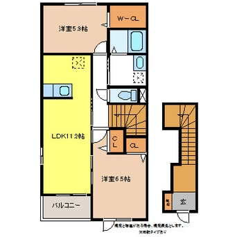 間取図 信越本線/長野駅 徒歩19分 2階 築19年