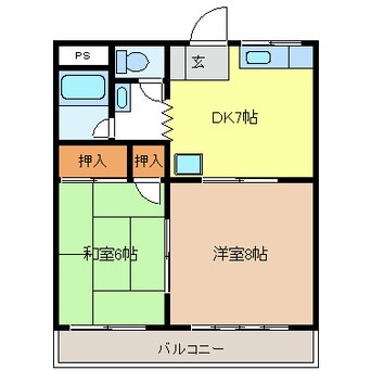 間取図 ホワイトパレス飯島