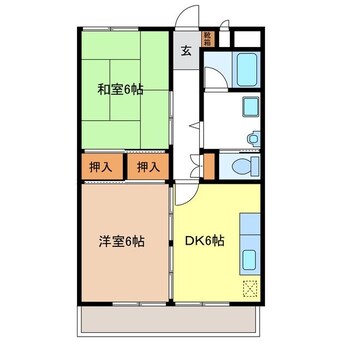 間取図 信越本線/長野駅 徒歩6分 4階 築48年
