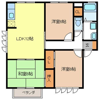 間取図 オークハイツ荒井　Ｎ棟