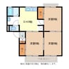 長野ガーデンハイツ塚田Ｂ棟 3DKの間取り