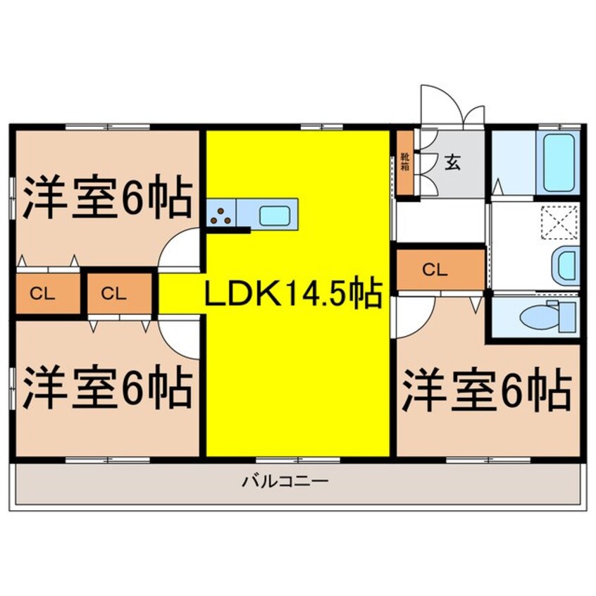 間取図 クレスト中御所