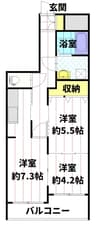 ダイアパレス長野大通りII 3Kの間取り