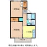 シャルム若里Ｃ棟 2Kの間取り