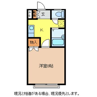 間取図 長野電鉄長野線/桐原駅 徒歩8分 2階 築35年