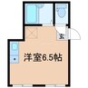 後町フラッツ 1Rの間取り