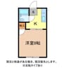 ハイツ岡本 1Kの間取り