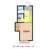 北山ハイツ 1Kの間取り