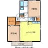 maison de fontaine 2LDKの間取り