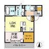 フラッツ・テラ東口 1LDKの間取り