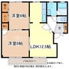 ハイツ小林 2LDKの間取り