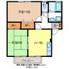 ヴェルジェ塚田 2DKの間取り