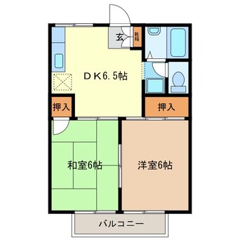 間取図 プレジールアズマＢ棟