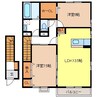 長野電鉄長野線/朝陽駅 徒歩18分 2階 築17年 2LDKの間取り