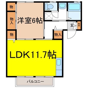 間取図 ディアス向日葵Ｂ棟