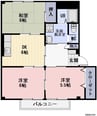 コーポタキザワI 3DKの間取り