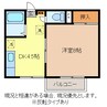 竹下コーポ2 1DKの間取り