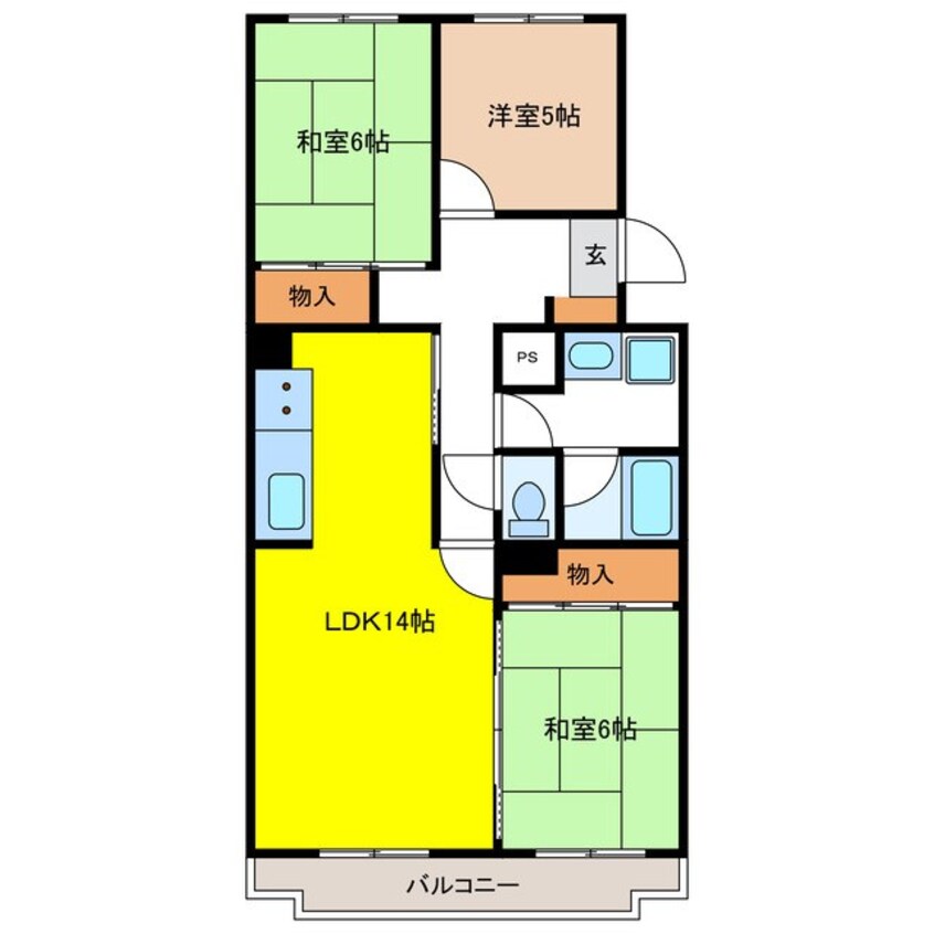 間取図 ステイツハウス栗田