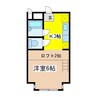 山野井マンションＢ棟 1Kの間取り