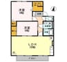 セジュール本堂Ａ 2LDKの間取り