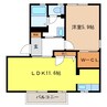 メゾンルミエールＢ棟 1LDKの間取り
