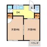 フォーブル真天 2Kの間取り