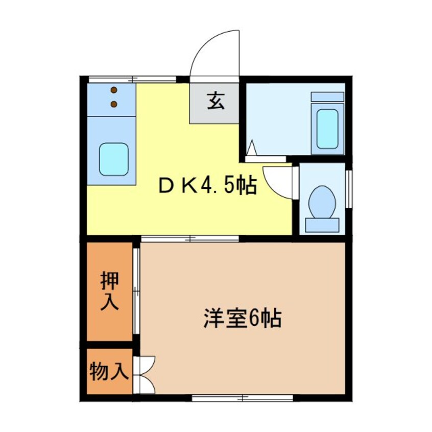 間取図 北島コーポ西棟